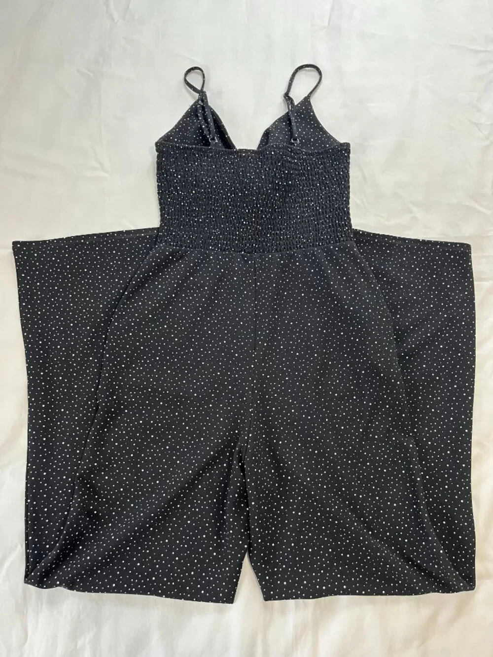 Allison Joy Black White Polkadot Jumpsuit with Pockets - Picture 5 of 7